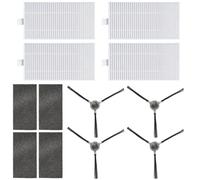 DianSung Accessori Filtro HEPA + spazzola laterale per Lefant M2/M2S Pro/M2 Plus/M2S/M2 Pro robot aspirapolvere Ricambio, 4 filtri HEPA + 4 spazzole laterali