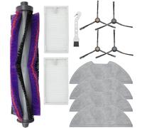 DianSung Kit accessori per Eureka NERE10s E10S, per Obode A8 A8 Plus,per Midea M9 aspirapolvere robot parti di ricambio, 1 spazzola principale, 4 spazzole laterali, 2 filtri Hepa, 4 panni
