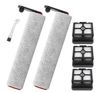 DianSung Spazzole Rullo Parti di ricambio per per Dreame H12 Pro/ H12 Dual aspirapolvere per liquidi e asciutti, set di accessori 2 Rulli per spazzole + 3 Filtri + 1 Spazzola per la pulizia