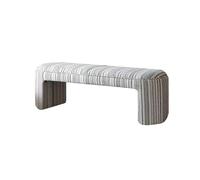 DIANXI Panca da Divano Ottomana Semplice sgabello for cambio scarpe imbottito in pelle di agnello, panca for divano letto in stile nordico color crema for pensioni(A,100x45x45cm)