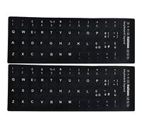 Dianzan 2 Pezzi Adesivi Tastiera Italiani Universali, Adesivi per Tastiera per Computer Alphabet per Il Desktop per Laptop per Laptop per Computer