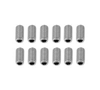 DIAO79NI 12 viti Pro metriche M3 x 6 mm per sella, in acciaio, per chitarra elettrica e basso (cromate)