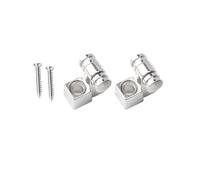 DIAO79NI 2 guide a rullo per corde per chitarra, in acciaio, per Strat Stratocaster, Tele Telecaster, ricambio (cromato)