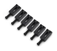 DIAO79NI 6 sellini per ponte per chitarra da 10,3 mm, con viti a molla, chiave tremolo, compatibile con Fender Strat Stratocaster Tele Telecaster per chitarra elettrica, accessori di ricambio (nero)
