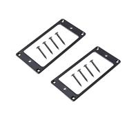 DIAO79NI Anello di ricambio piatto in metallo per chitarra elettrica Humbucker, anello di montaggio per telaio, ponte/copertura del collo, confezione da 2 (nero)