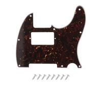 DIAO79NI Battipenna a 8 fori Humbucker Tele HH piastra antigraffio per Fender Telecaster standard americana/messicana chitarra elettrica stile moderno, tartaruga marrone scuro, 4 strati.