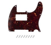 DIAO79NI Battipenna a 8 fori Humbucker Tele HH, piastra antigraffio per Fender Telecaster standard americana/messicana, stile moderno, tartaruga rossa, 4 strati.