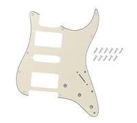 DIAO79NI Battipenna professionale a 11 fori HSH Stratocaster Humbucker singolo Humbucker piastra antigraffio per Fender American / Mexican Standard Stratocaster chitarra elettrica stile moderno, crema