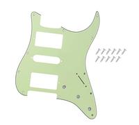 DIAO79NI Battipenna professionale a 11 fori HSH Stratocaster Humbucker singolo Humbucker piastra antigraffio per Fender American / Mexican Standard Stratocaster chitarra elettrica stile moderno, verde