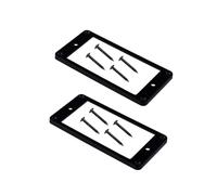 DIAO79NI Confezione da 2 anelli piatti per pickup Humbucker, 92 mm x 45,5 mm, set di anelli di montaggio piatti, collo e ponte di ricambio (nero)