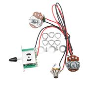 DIAO79NI Kit cablaggio chitarra precablato con interruttore a levetta a 3 vie, 1 controllo volume 1 tono, potenziometri 500K e jack di uscita per chitarra elettrica LP