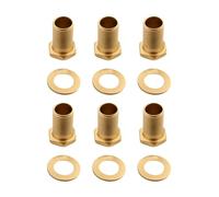 DIAO79NI Kit di 6 meccaniche per accordatori per chitarra, boccole, viti di montaggio per ukulele (oro)