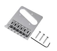 DIAO79NI Ponte per chitarra Telecaster in metallo, 53 mm, moderno, a 6 selle, per chitarra elettrica Fender Squier Telecaster, cromato