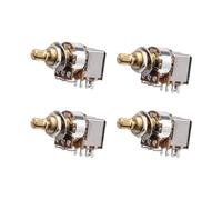 DIAO79NI Potenziometro in ottone push-push a 18 scanalature B250K con filettatura da 9,4 mm, controllo tono chitarra/volume, set di 4