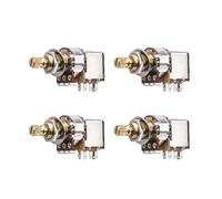 DIAO79NI Potenziometro in ottone push-push a 18 scanalature B500K con filettatura da 9,4 mm, controllo tono chitarra/volume, set di 4