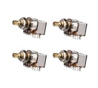 DIAO79NI Potenziometro push-push in ottone a 18 scanalature A250K con filettatura da 9,4 mm, controllo tono chitarra/volume, set di 4