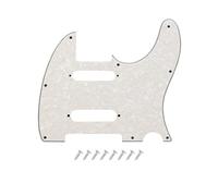 DIAO79NI Pro 8 fori SS Guitar Tele Pickguard per USA/Messico Fender Deluxe Nashville Telecaster chitarra elettrica, giallo chiaro, 4 strati.