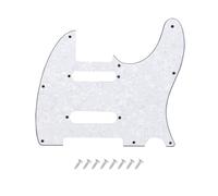 DIAO79NI Pro 8 fori SS Guitar Tele Pickguard per USA/Messico Fender Deluxe Nashville Telecaster chitarra elettrica, bianco perlato, 4 strati.