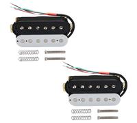 DIAO79NI Set di pickup humbucker per chitarra elettrica, a doppia bobina, per ponte e collo, 2 pezzi, 50/52 mm, colore: nero/bianco