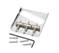 DIAO79NI TL - Ponte per chitarra elettrica a 6 corde, con 3 fasce e piastra in acciaio, compatibile con chitarra Squier e Import Tele, colore: oro