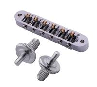 DIAO79NI Tune-O-Matic - Ponte a rullo con borchie di ricambio per Les Paul/SG/ES-335 (cromato)