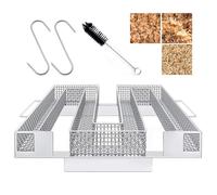 DIAOCARE Generatore di Fumo Freddo, Affumicatore Barbecue Portatile Acciaio Inox Fumatore Barbecue Generatore di Fumo Freddo Smoke Box con Spazzola per la Pulizia(22,5 x 21 x 4 cm)