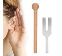 Diapason ad Alta frequenza 4096Hz, Diapason Medico in Lega di Alluminio con Martello di Legno e Strumento di Terapia del Suono di Vibrazione della Borsa di Flanella