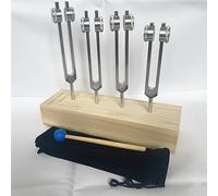 Diapason Chakra professionale con base in legno for cassa di risonanza, strumento a percussione curativo del suono, regalo for la messa a punto della meditazione yoga Biofield (Color : 126-172Hz)