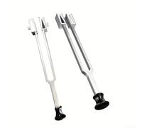 Diapason in acciaio inox da 128 Hz, tono C, con due stili di regolazione a vite manuale e borsa protettiva per un accordatura uniforme e chiara (B)