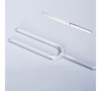 Diapason in cristallo di quarzo Chakra da 20 mm di diametro, diapason con percussore in acrilico, strumento musicale for la guarigione, il bilanciamento dell'energia sottile(E NOTE,432Hz)