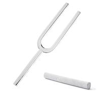 Diapason in cristallo trasparente da 432 Hz/528 Hz, con bastone in pelle di pecora, strumento musicale for chakra for yoga, meditazione, guarigione sonora(20mm,E Note)