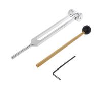 Diapason portatile da 128 Hz, peso in alluminio, grado clinico, nervo/sensoriale, con martello e chiave a forcella, per set