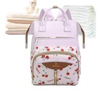 Diaper Bag Backpack - Large Waterproof Maternity Tote for Dad, Mother Multi-Compartment Function, Daycare with Changing Pad for Women Men Boys Girls, Black Nylon Material