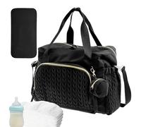 Diaper Bag, Large Capacity Tote, Reusable Travel Accessories, Pacifier Case, Bag Durable Polyester & Nylon, Travel-Friendly Baby Material Indoor & Outdoor 17.72x9.06x11.81 Inch