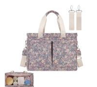 Diaper Caddy Organizer, Portable Diaper Bag, Travel Diaper Organizer, Floral Pattern Diaper Tote, Lightweight Tote Diaper Bag,Cart Bag Travel Accessories, Nursery Storage Bin For Diapers, Wipes & Toys