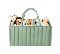 Diaper Caddy - Organizzatore per un cambio di tavolo, vassoio portaoggetti per vivaio, impermeabile, leggero, pieghevole, contenitore con maniglia portatile, scatola di supporto durevole con scomparti