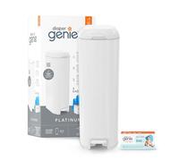 Diaper Genie Platinum - Pattumiera per pannolini con 1 ricarica Easy Roll 18 sacchetti, EU ASIN