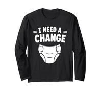 Diapers Minimalist Baby Parent Diaper i Need a Change Maglia a Manica