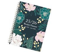 Diari per scrittura, quaderno primaverile | Diario spesso A5 con design floreale Blocco note inglese luglio 2025-giugno 2026 per schizzi Bullet Journaling prendere appunti College Law Work Research