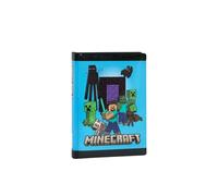 MINECRAFT - Diario Scuola, Agenda Giornaliera 12 Mesi per Bambini e Ragazzi, con Copertina Imbottita, 320 Pagine Colorate, Ideale per Scuola Elementare e Media, 13x17.8 cm, Blu Pixel