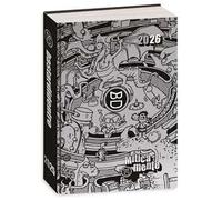 Diario 16 mesi 2025-26, Gold & Silver Bastardidentro Agenda Miticamente, 13,6 x 18,3 cm - Argento
