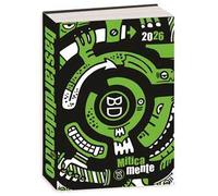 Diario 16 mesi 2025-26, Superspecial Fluo Bastardidentro Agenda, 13,6 x 18,3 cm - Verde