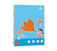 Diario a forma di geometria con cordino, set di modelli interattivi per formare forme tridimensionali, introduzione vivida in volume e contenuto di area, per bambini e studenti (15 Geometric Bodies)