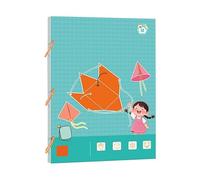 Diario a forma di geometria con cordino, set di modelli interattivi per formare forme tridimensionali, introduzione vivida in volume e contenuto di area, per bambini e studenti (12 Geometric Bodies)