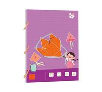 Diario a forma di geometria con cordino, set di modelli interattivi per formare forme tridimensionali, introduzione vivida nel volume e nel contenuto dell'area, per bambini e studenti (9 Geometric