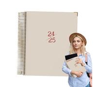 Diario Accademico 2024-2025, Agenda Giornaliera, Agenda Settimanale Del Lavoro Accademico, Layout Unico, Quaderno con Agenda 2025 per La Famiglia Del Lavoro Scolastico, Ciliegia