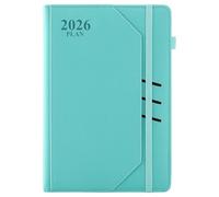 Diario accademico 2026, una pagina per giorno, formato A5, agenda giornaliera 2026, agenda giornaliera da gennaio 2026 a dicembre 2026, diario della produttività con tasca (blu)