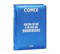 Diario Agenda 13 Mesi Wave 2025-2026, 13x17,8 cm, Copertina in Similpelle, per Scuole Medie e Superiori (Blu elettrico)
