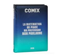 Diario Agenda 13 Mesi Wave 2025-2026, 13x17,8 cm, Copertina in Similpelle, per Scuole Medie e Superiori (Sfumato Blu/Verde)