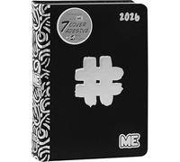 Diario Agenda Compatibile Me My Evolution Special Nero 2025/2026 Datato 16 Mesi 17x12 cm + Omaggio Penna Colorata